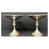 Pair of Gorham Sterling Silver  Weighted Compote Dishes