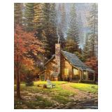 Thomas Kinkade A Peaceful Retreat Framed Canvas Signed Limited Edition Gallery Print