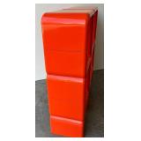 Umbro Modular Orange Plastic Cube Shelf Unit By Kay Leroy Ruggles, 1970