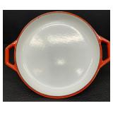 Danish Modern Copco Orange Enamel Cast Iron Dutch Oven with Lid