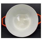 Danish Modern Copco Orange Enamel Cast Iron Dutch Oven with Lid