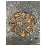 Danish Modern Copco Orange Enamel Cast Iron Dutch Oven with Lid