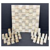 Onyx Stone Chess Set with Carved Board and Pieces