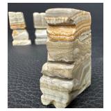 Onyx Stone Chess Set with Carved Board and Pieces