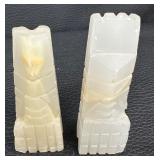 Onyx Stone Chess Set with Carved Board and Pieces