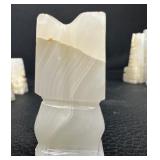 Onyx Stone Chess Set with Carved Board and Pieces