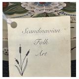 Scandinavian Folk Art Painted Kurbits Box by Dorothy F. Anderson, 1988