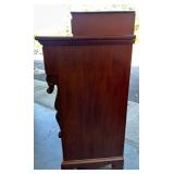 Antique Victorian Walnut Step Back Dresser with Ornate Carvings