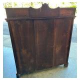 Antique Victorian Walnut Step Back Dresser with Ornate Carvings