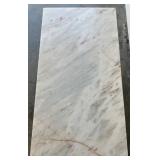 Ornate Vintage Rectangular Marble Top Table with Gilded Carved Wood Base