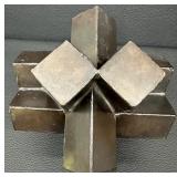 Abstract Geometric Zinc Sculpture - An Unique Architectural Accessory.