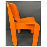 Vintage Kartell 860 Orange Plastic Chair by Prof Joe Colombo, Made in Italy