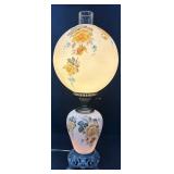 Vintage Victorian Hand Painted Yellow Rose Gone with the Wind Lamp