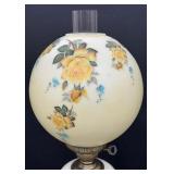 Vintage Victorian Hand Painted Yellow Rose Gone with the Wind Lamp