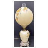 Vintage Victorian Hand Painted Yellow Rose Gone with the Wind Lamp