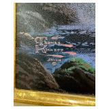 Thomas Kinkade Split Rock Light Lighthouse Landmarks I Framed Canvas Print