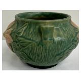 Vintage Roseville Pottery Clematis Green Jardiniere 667-4, Circa 1944