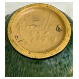 Vintage Roseville Pottery Clematis Green Jardiniere 667-4, Circa 1944
