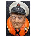Pair of Bossons England Chalkware Characters-Coxswain & Fisherman Busts