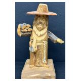 Hand-Carved Wooden Figurine by Antonio Ortega 1999