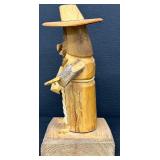 Hand-Carved Wooden Figurine by Antonio Ortega 1999