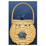 Longaberger Pumpkin Patch Basket with Lid, Fall Liners, and Accessories