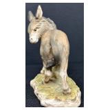 Vintage Hand-Painted Ceramic Donkey Figurine, Made in Japan