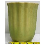 Roseville Pottery Green Glazed Ribbed Plant Pot - 80-6