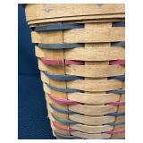 Longaberger Handwoven Peg Basket with Lid and Handle