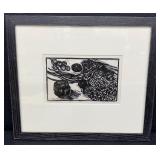 Framed Linocut Artwork 