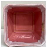 Roseville Pasadena Square Planter Pink and White - L-31, Cira 1952