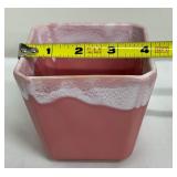 Roseville Pasadena Square Planter Pink and White - L-31, Cira 1952