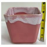 Roseville Pasadena Square Planter Pink and White - L-31, Cira 1952