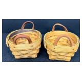 Longaberger Miniature Collectors Basket Collection - Set of 3 and 1 Small Basket