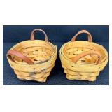 Longaberger Miniature Collectors Basket Collection - Set of 3 and 1 Small Basket