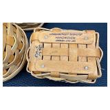 Longaberger Miniature Collectors Basket Collection - Set of 3 and 1 Small Basket