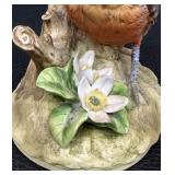 Andrea by Sadek Robin Porcelain Figurine with Flowers