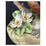 Andrea by Sadek Robin Porcelain Figurine with Flowers