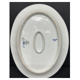Royal Copenhagen Blue Fluted Oval Platter, 12 inch