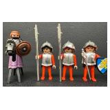 1974 Geobra Playmobil Medieval Knights Figure Set with Accessories