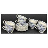 Blue Nordic and Johnson Brothers English Ironstone Dinnerware Set, 28 Pieces
