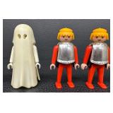Set of 9 Vintage Playmobil Knights, Ghost, and Medieval Figures