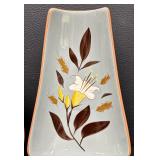 Vintage Stangl Golden Harvest Dinnerware Trio: Divided Plate, Serving Dish, and Lidded Bowl