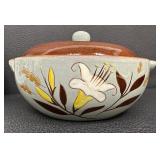 Vintage Stangl Golden Harvest Dinnerware Trio: Divided Plate, Serving Dish, and Lidded Bowl