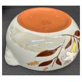 Vintage Stangl Golden Harvest Dinnerware Trio: Divided Plate, Serving Dish, and Lidded Bowl