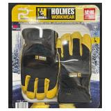 Holmes Workwear Goatskin Winter Leather Gloves Size Medium - Two Pairs