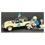 Playmobil Vintage Police Car and Motorcycle with Figures