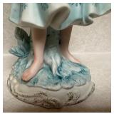 Andrea by Sadek Porcelain Figurine Girl in Blue Dress
