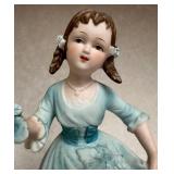 Andrea by Sadek Porcelain Figurine Girl in Blue Dress