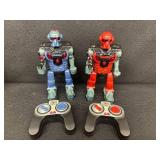 Lot of 4 Cool and Colorful Electric Robots with Remotes and Accessories